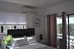Comfortable and inviting main bed in the self-catering unit room
